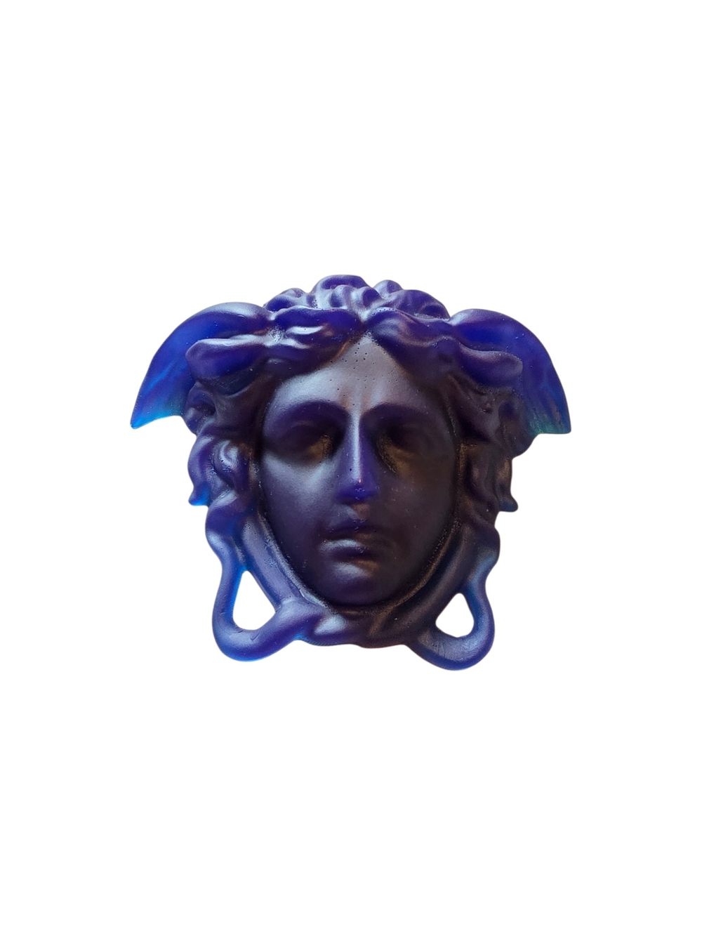 Purple/Blue Resin Versace Medusa Decor/ Paperweight